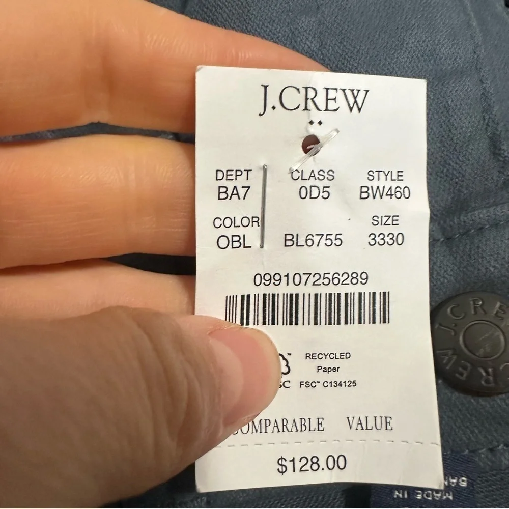 J crew opal blue Straight-fit garment-dyed five-pocket pant